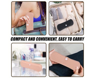 Listing 5 of 5 for Travel Makeup Brush Holder, Button Type Makeup Brush Organizer Case, Silicone