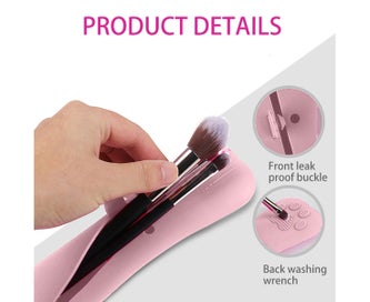 Listing 4 of 5 for Travel Makeup Brush Holder, Silicon Trendy and Portable Cosmetic Face Brushes