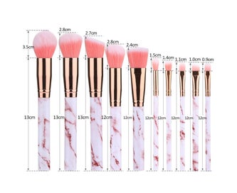 Listing 2 of 5 for StartMakers Make Up Brush Set, 12 Piece Brush Set, Make Up, Marble Eyeshadow,