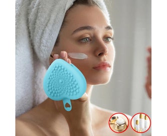 Listing 2 of 5 for Silicone Face Scrubber Exfoliator Brush, Manual Facial Cleansing Exfoliating