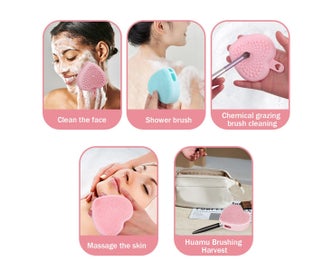 Listing 5 of 5 for Silicone Face Scrubber Exfoliator Brush, Manual Facial Cleansing Exfoliating