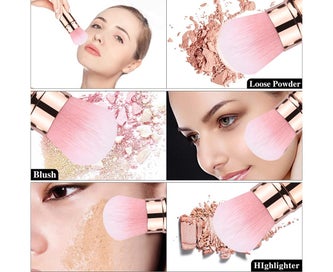 Listing 4 of 5 for Retractable Makeup Brush, Travel Blush Brush with Cover