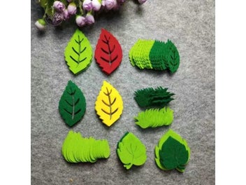 Listing 5 of 9 for T-N Leaves Handmade Felt Pad Non Woven Green Tree Patch Kindergarten School