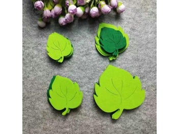 Listing 7 of 9 for T-N Leaves Handmade Felt Pad Non Woven Green Tree Patch Kindergarten School