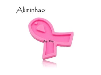 Listing 6 of 8 for DY0107 Shiny Cancer Bow Keychains Mold Clay DIY Jewelry Making Glitter Epoxy