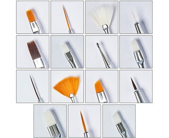 Listing 3 of 5 for Nail Art Brush Manicure Tool Set Resin Palette Nail Art Mix Color,Dot Brush T