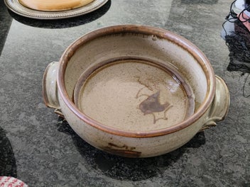 Listing 5 of 6 for Set of Three Pottery dishes as per description and sizes below