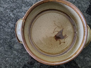 Listing 6 of 6 for Set of Three Pottery dishes as per description and sizes below