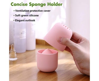 Listing 2 of 5 for Makeup Sponge Holder, Cosmetic Blender Silicone Travel Case,Makeup Puff Ball