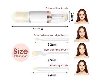 Listing 2 of 5 for Makeup Brush Set 4 in 1 Portable Travel Lip Brush,Highlight Brush,Eyeshadow B
