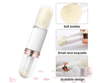 Listing 3 of 5 for Makeup Brush Set 4 in 1 Portable Travel Lip Brush,Highlight Brush,Eyeshadow B