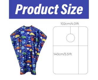 Listing 5 of 5 for Kids Haircut Barber Cape Cover with Neck Duster Brush for Hair Cutting,Stylin