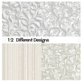 Listing 3 of 4 for - 6x6 - Paper/Card Stock - White Silvery Filigree #2 - 12pc 135gsm