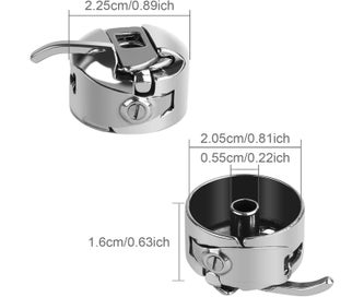 Listing 2 of 6 for 2Pcs Sewing Machine Bobbin Case, Stainless-Steel Bobbin Holder Case For Front