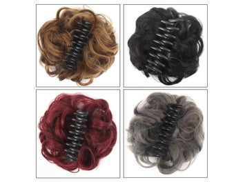 Listing 5 of 8 for LUPU Synthetic Chignon Messy Bun Claw Clip In Hair Piece Wavy Curly Hair Bun