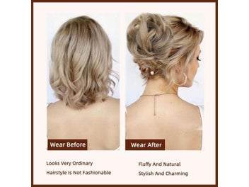 Listing 6 of 8 for LUPU Synthetic Chignon Messy Bun Claw Clip In Hair Piece Wavy Curly Hair Bun