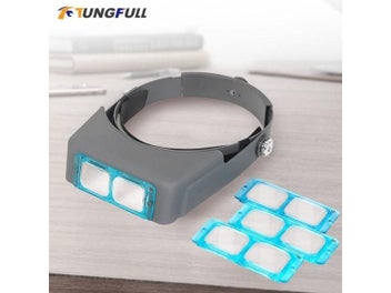 Listing 3 of 9 for Tungfull Headband Magnifier Head-mounted Hands Free Magnifying Glasses Loupe
