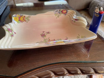 Listing 5 of 5 for Shabby chic floral with pink background Royal Winton dish