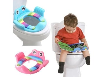 Listing 4 of 9 for Baby Toilet Potty Seat Children Potty Safe Seat With Armrest For Girls Boy