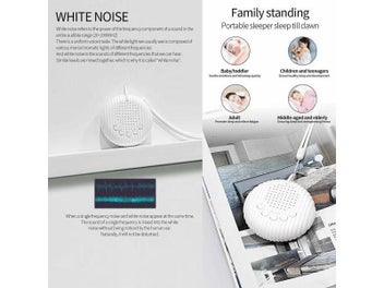 Listing 5 of 8 for White Noise Sound Machine Portable Baby Sleep Machine 10 Soothing Sounds Volume