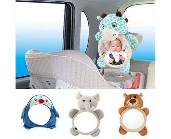Listing 2 of 9 for Cute Cartoon Animal Car Headrest Mount Baby Safety Observation Rearview Mirro