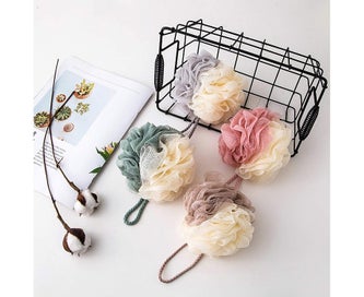 Listing 5 of 5 for 4 Pack Loofah Bath Sponge Lace Mesh,Sponge Loofahs, Multi Color Bath Loofah S