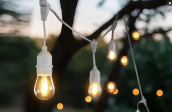 Listing 2 of 6 for Outdoor Festoon String Christmas Lights with LED Filament Bulb (White 20m)