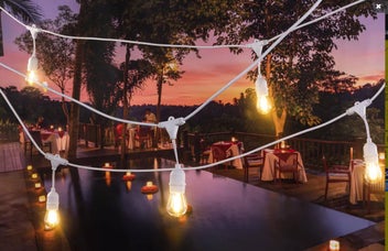 Listing 3 of 6 for Outdoor Festoon String Christmas Lights with LED Filament Bulb (White 20m)