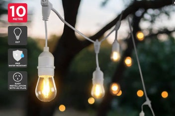 Listing 5 of 6 for Outdoor Festoon String Christmas Lights with LED Filament Bulb (White 20m)