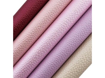 Listing 3 of 6 for Lychee Litchi Textured Faux Synthetic PU Leather Fabric For Bows Handbags
