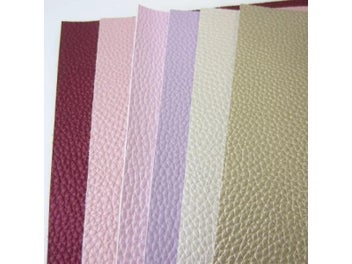 Listing 1 of 6 for Lychee Litchi Textured Faux Synthetic PU Leather Fabric For Bows Handbags