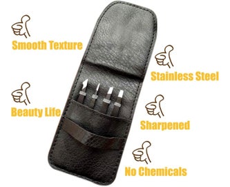 Listing 2 of 5 for Eyebrow Tweezer Set with Travel Case,4-Piece Daily Beauty Tools for Hair Remo