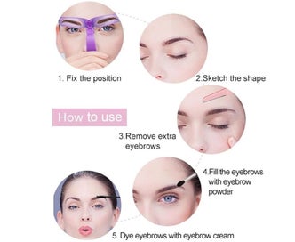 Listing 3 of 4 for Eyebrow Shaping Kit,8 Styles Reusable Eyebrow Stencil with Handle and Strap,