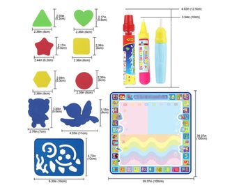 Listing 6 of 8 for 1 Set Water Drawing Mat Smooth Writing DIY Rectangular Safe Toddler Doodling