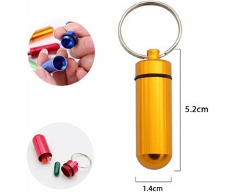 Listing 2 of 5 for Portable Mini Pill Boxes Waterproof Aluminum Alloy Pills Bottle 7 Colors in 7
