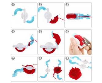 Listing 7 of 8 for 4 Size Pompom Maker Fluff Ball Weaver DIY Craft Wool Yarn Knitting Tool