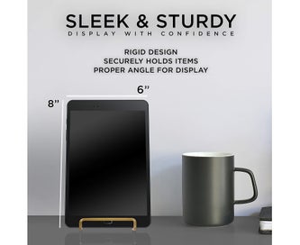 Listing 3 of 7 for 4-Inch Metal Gold Plated Square Kitchen Book Holder/Stand, Wire Mini Easel, S