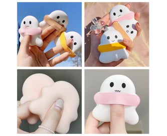 Listing 3 of 5 for 3pcs Cute Makeup Powder PuffLÂ¬Ghost Sponge Foundation Puff, Air Cushion Blush