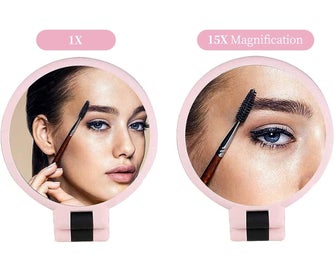 Listing 2 of 6 for 1x 15x Magnifying Handheld Mirror, Double Sided Pedestal Magnification and Tr