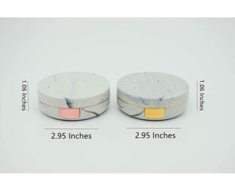 Listing 2 of 7 for 2 Pack Marble Contact Lens Case All in One Travel Contact Container Soak Stor