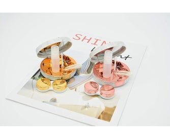 Listing 6 of 7 for 2 Pack Marble Contact Lens Case All in One Travel Contact Container Soak Stor
