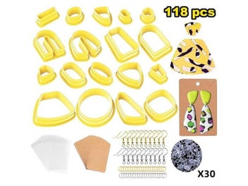 Listing 4 of 9 for Polymer Clay Earrings Cutters Stainless Steel Geometry Die Baking Mould