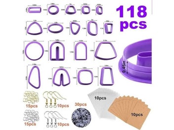 Listing 5 of 9 for Polymer Clay Earrings Cutters Stainless Steel Geometry Die Baking Mould