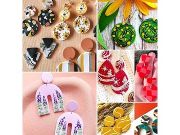 Listing 7 of 9 for Polymer Clay Earrings Cutters Stainless Steel Geometry Die Baking Mould