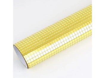 Listing 6 of 8 for RESEN 30x30cm Glass Mosaic Self-Adhesive Sliver Square Mirror Mosaic Tiles For