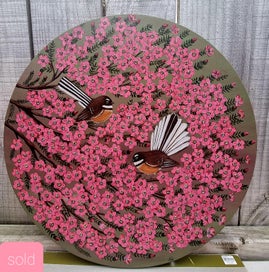 Listing 15 of 20 for Tui Bird and Tree Fuchsia Blossoms- 'A Splash Of Joy '