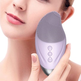 Listing 3 of 3 for Facial Cleansing Brush Silicone Face Brush Skin Care Purple