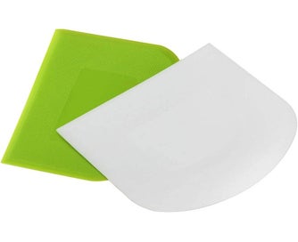 Listing 2 of 5 for 2 Piece Dough Scraper Bowl Scraper Bread Cream Cake Pizza Cutter Bench Scrape