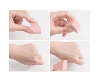 Listing 3 of 5 for Fan-shaped Wet Dry Use Facial Blender Makeup Powder Puffs Beauty egg Sponge