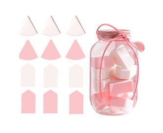 Listing 4 of 5 for Fan-shaped Wet Dry Use Facial Blender Makeup Powder Puffs Beauty egg Sponge